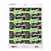 Schwarz Farbenfrohe moderne Paisley-Muster Monogra (Vorne)