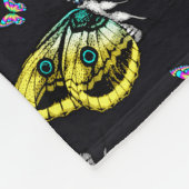 Schwarz-Farbenfrohe Schmetterlingsmuster Fleecedecke (Ecke)