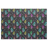Schwarz-Farbenfrohe Schmetterlingsmuster Stoff (Fat Quarter (45,7 x 55,9 cm))