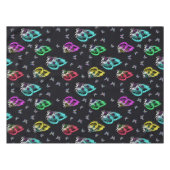 Schwarz-Farbenfrohe Schmetterlingsmuster Tischdecke (Vorderseite (Horizontal))