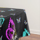 Schwarz-Farbenfrohe Schmetterlingsmuster Tischdecke (Beispiel)