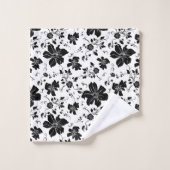 Schwarz, farbig, einfarbig, schwarz badhandtuch set (Waschlappen)