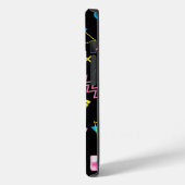 Schwarz-farbige Achtzigerjahre-Muster Case-Mate iPhone Hülle (Rückseite / Links)