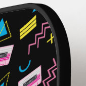 Schwarz-farbige Achtzigerjahre-Muster Pickleball Schläger (Linke Seite)