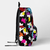 Schwarz Farbige unregelmäßige Abstrakt Bedruckter Rucksack (Links)