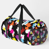 Schwarz Farbige unregelmäßige Abstrakt Duffle Bag (Rechte Ecke)