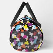 Schwarz Farbige unregelmäßige Abstrakt Duffle Bag (Rechts)