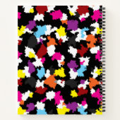 Schwarz Farbige unregelmäßige Abstrakt Notizblock (Rückseite)