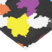 Schwarz Farbige unregelmäßige Abstrakt Tischdecke (Schrägansicht)