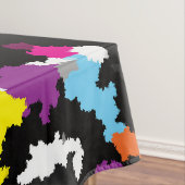 Schwarz Farbige unregelmäßige Abstrakt Tischdecke (Beispiel)