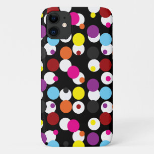 Schwarz-farbiges Polka-Dots-Oberflächenmuster Case-Mate iPhone Hülle