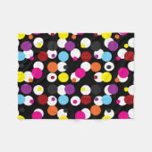 Schwarz-farbiges Polka-Dots-Oberflächenmuster Fleecedecke (Vorderseite (Horizontal))