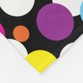 Schwarz-farbiges Polka-Dots-Oberflächenmuster Fleecedecke (Ecke)