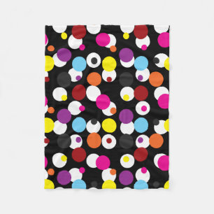 Schwarz-farbiges Polka-Dots-Oberflächenmuster Fleecedecke