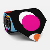 Schwarz-farbiges Polka-Dots-Oberflächenmuster Krawatte (Gerollt)