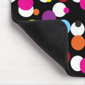 Schwarz-farbiges Polka-Dots-Oberflächenmuster Mousepad (Ecke)