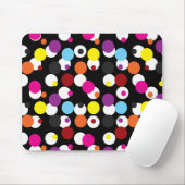 Schwarz-farbiges Polka-Dots-Oberflächenmuster Mousepad (Mit Mouse)