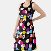 Schwarz-farbiges Polka-Dots-Oberflächenmuster Schürze (InSitu)