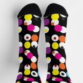 Schwarz-farbiges Polka-Dots-Oberflächenmuster Socken (Oben)