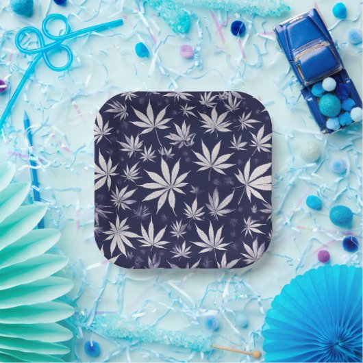 Schwarz-Farbstil-Design-Mode 🍁 Stil Pappteller (Party)