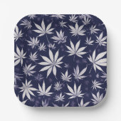 Schwarz-Farbstil-Design-Mode 🍁 Stil Pappteller (Vorderseite)