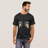 Schwarz-Fawn Mops Muster Klassischer T - Shirt 160 (Vorne ganz)