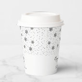 Schwarz | Firmenlogo Weihnachtsfeiertag Pappbecher (Links)