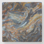 Schwarz-Fleckchen-Pieterin Steinuntersetzer (Vorderseite)