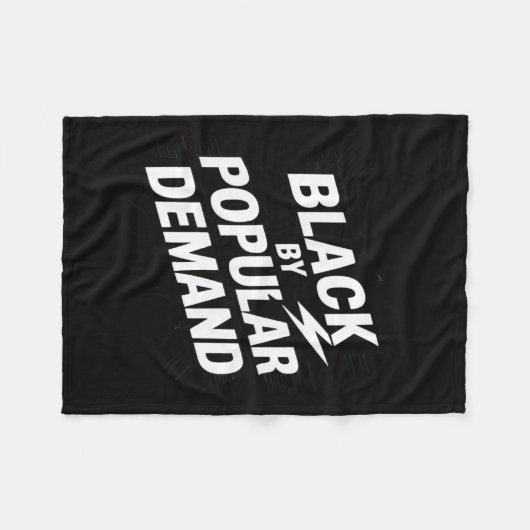 Schwarz Fleecedecke (Vorderseite (Horizontal))