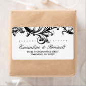 Schwarz-Flora-Hochzeitsplattform (Insitu)