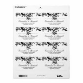 Schwarz-Flora-Hochzeitsplattform (Vorne)