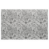 Schwarz-Floral Paisley-Custom Weißer Hintergrund Stoff (Yard (91,4 cm))