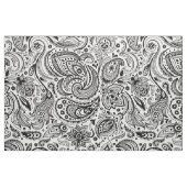 Schwarz-Floral Paisley-Custom Weißer Hintergrund Stoff (Fat Quarter (45,7 x 55,9 cm))
