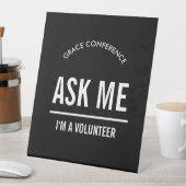 Schwarz Fragte mir, ich bin Freiwilliger Sockelschild (In Situ)