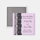 Schwarz-Französisch-Schnürsenkel Speichern Sie das Magnet (Vorderseite/Rückseite)