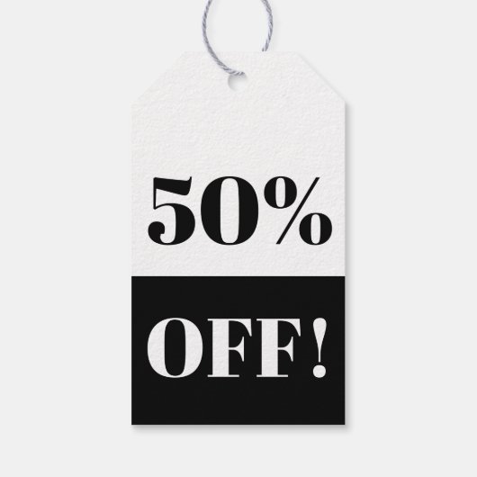 SCHWARZ FREITAG - VERKAUF IN % GESCHENKANHÄNGER (Rückseite)