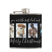 Schwarz Frohe Weihnachten Bester Vater je Foto Col Flachmann (Vorderseite)