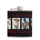 Schwarz Frohe Weihnachten Bester Vater je Foto Col Flachmann (Vorderseite)