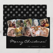 Schwarz Frohe Weihnachten Whit Black 10 Foto Colla (Vorne/Hinten)