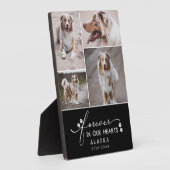 Schwarz für immer in unseren Herzen Haustier Foto  Fotoplatte (Seite)