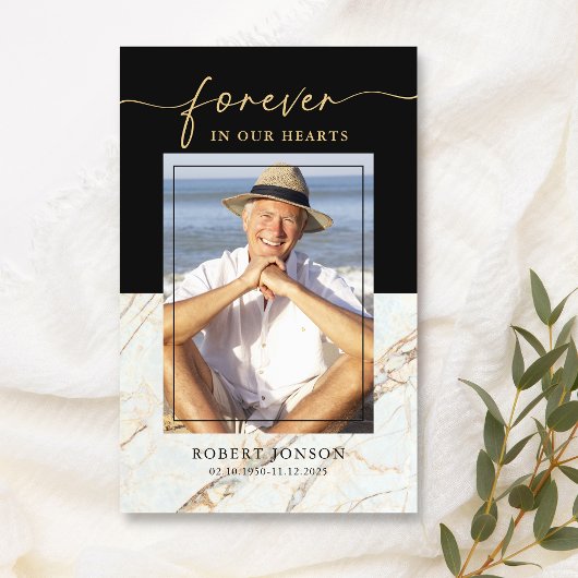 Schwarz für immer in unserer Herzgedankenkarte