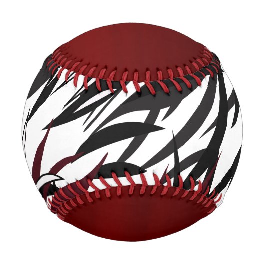 Schwarz/Garnet/ Weißes Baseball-Design Rot Baseball (Vorderseite)