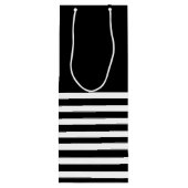 Schwarz | Gastgeschenk Hochzeit des Musters "Weiße Geschenktüte Für Weinflaschen (Rückseite)