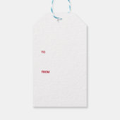 Schwarz Geblüht Kalligrafie Frohe Weihnachtsgesche Geschenkanhänger (Rückseite)