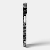 Schwarz gebogene Bänder, die die geprägten Linien  Case-Mate iPhone Hülle (Rückseite / Rechts)