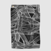 Schwarz gebogene Bänder, die die geprägten Linien  Golfhandtuch (Vorderseite)