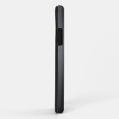 Schwarz gebürstetes Aluminium-Look-Monogramm Case-Mate iPhone Hülle (Hinten/Rechts)