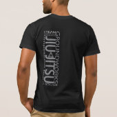 Schwarz-geeigneter Baut. T T-Shirt (Rückseite)