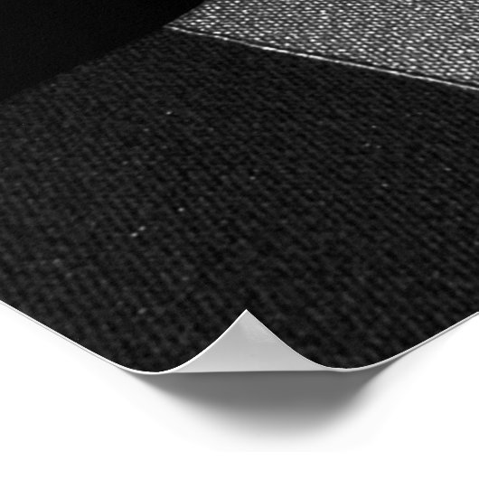 Schwarz gefaltetes strukturiertes Papier abstrakt Poster (Ecke)