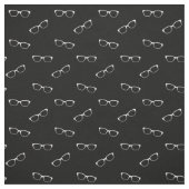 Schwarz gefärbtes Gewebe mit Brille Print Stoff (Muster)
